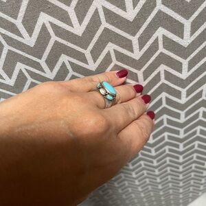 Elegant Silver and Turquoise Ring